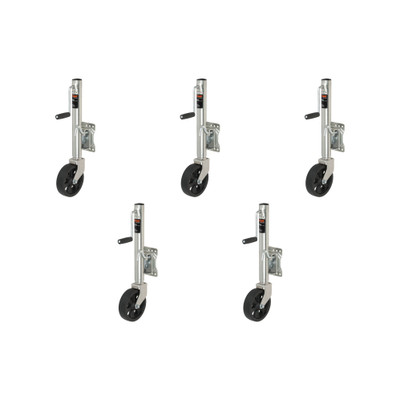 CURT (5-Pack) Marine Jack with 8" Wheel (1,500 lbs, 10" Travel)