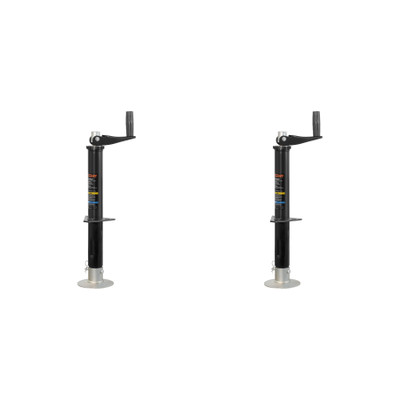 CURT (2-Pack) Lippert Quick Drop Drill-Operated Tongue Jack, 2,000 lbs, 14" Travel