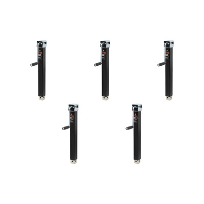 CURT (5-Pack) Direct-Weld Square Jack with Side Handle (5,000 lbs, 15" Travel)