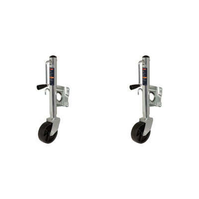 CURT (2-Pack) Marine Trailer Jack with 6" Wheel (1,000 lbs, 10" Travel)
