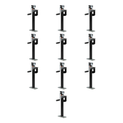 CURT (10-Pack) Bracket-Mount Swivel Jack with Side Handle (2,000 lbs, 15" Travel)
