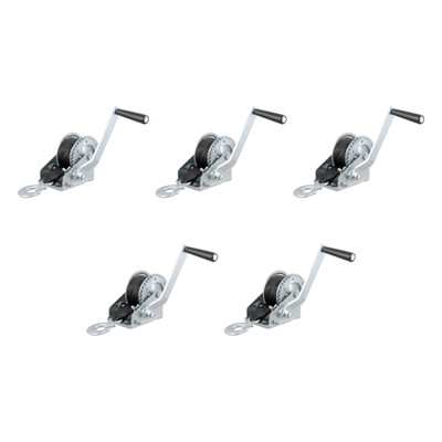 CURT (5-Pack) Hand Crank Winch with 15' Strap (900 lbs, 6-1/2" Handle)