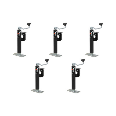 CURT (5-Pack) Bracket-Mount Swivel Jack with Top Handle (2,000 lbs, 10" Travel)