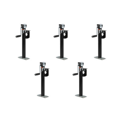 CURT (5-Pack) Bracket-Mount Swivel Jack with Side Handle (2,000 lbs, 15" Travel)