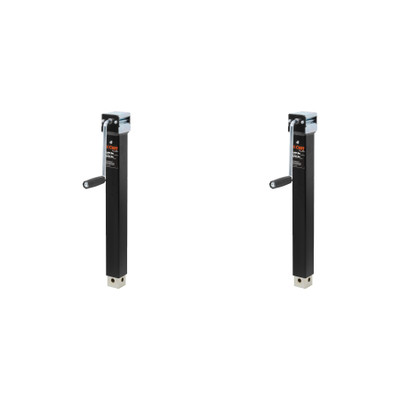 CURT (2-Pack) Direct-Weld Square Jack with Side Handle (5,000 lbs, 15" Travel)