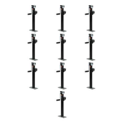 CURT (10-Pack) Pipe-Mount Swivel Jack with Side Handle (2,000 lbs, 15" Travel)