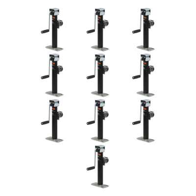 CURT (10-Pack) Pipe-Mount Swivel Jack with Side Handle (5,000 lbs, 10" Travel)