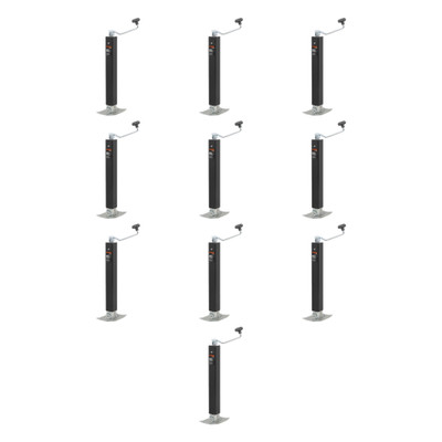 CURT (10-Pack) Direct-Weld Square Jack with Top Handle (8,000 lbs, 15" Travel)