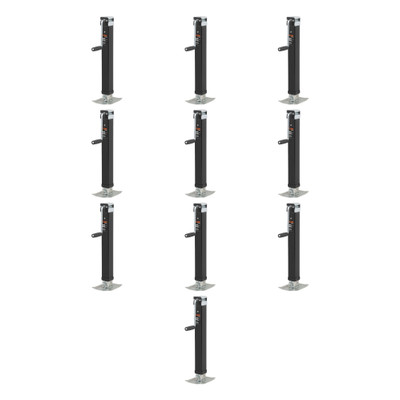 CURT (10-Pack) Direct-Weld Square Jack with Side Handle (8,000 lbs, 15" Travel)