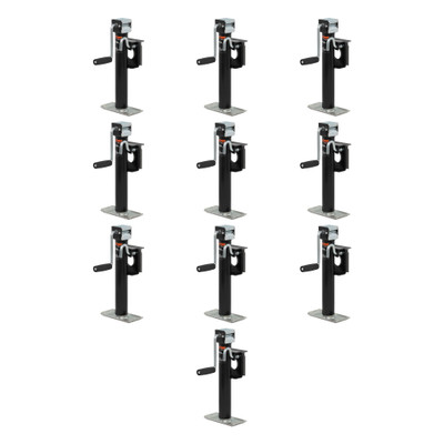 CURT (10-Pack) Bracket-Mount Swivel Jack with Side Handle (2,000 lbs, 10" Travel)