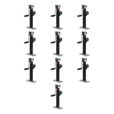 CURT (10-Pack) Pipe-Mount Swivel Jack with Side Handle (2,000 lbs, 10" Travel)