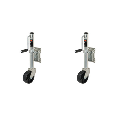 CURT (2-Pack) Marine Jack with 6" Wheel (1,200 lbs, 10" Travel)