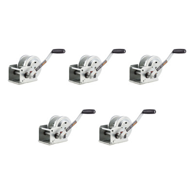 CURT (5-Pack) Hand-Crank Brake Winch, 1,500 lbs, 5:1 Gear Ratio, 10.6" Handle