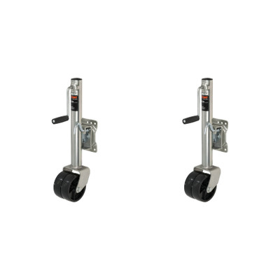 CURT (2-Pack) Marine Jack with Dual 6" Wheels (1,500 lbs, 10" Travel)