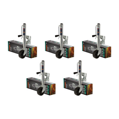 CURT (5-Pack) Marine Trailer Jack with 6" Wheel (1,000 lbs, 10" Travel, Packaged)