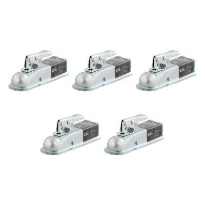CURT (5-Pack) 1-7/8" Straight-Tongue Coupler with Posi-Lock (2" Channel, 2,000 lbs, Zinc)