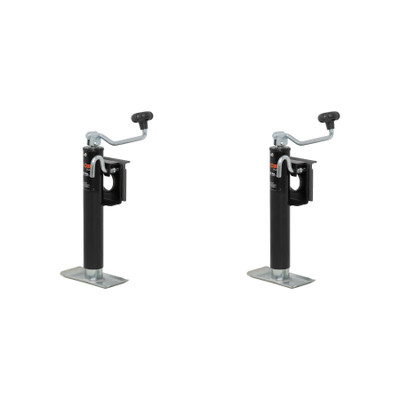 CURT (2-Pack) Bracket-Mount Swivel Jack with Top Handle (2,000 lbs, 10" Travel)