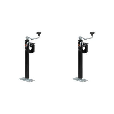 CURT (2-Pack) Bracket-Mount Swivel Jack with Top Handle (2,000 lbs, 15" Travel)