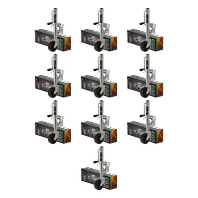 CURT (10-Pack) Marine Trailer Jack with 6" Wheel (1,000 lbs, 10" Travel, Packaged)