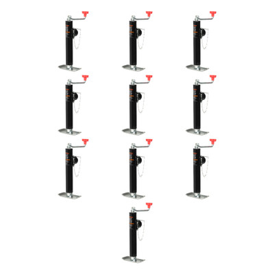 CURT (10-Pack) Pipe-Mount Swivel Trailer Jack with Top Handle (5,000 lbs, 10" Travel)