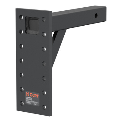 CURT Adjustable Pintle Mount (2" Shank, 10,000 lbs., 13" High, 12" Long) Trailer Hitch Pintle Hook Mount