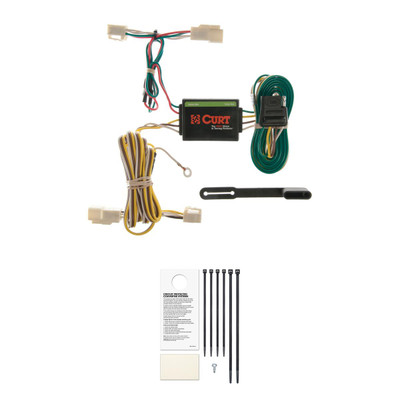 CURT Custom Wiring Harness, 4-Way Flat Output, Select Toyota 4Runner Trailer Connector Kit