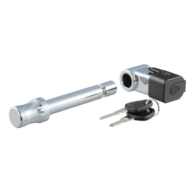 CURT 5/8" Hitch Lock (2" Receiver, Right-Angle, Chrome) Trailer Hitch Lock
