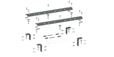 B&W Trailer Hitches Universal Mounting Rails For 5th Wheel Hitches Fifth Wheel Trailer Hitch Rail BQVLRVR3200