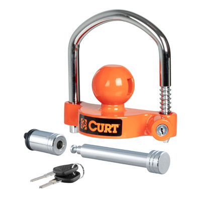CURT Hitch & Coupler Lock Set, 2" or 2-1/2" Receivers, 1-7/8" to 2-5/16" Couplers 23092