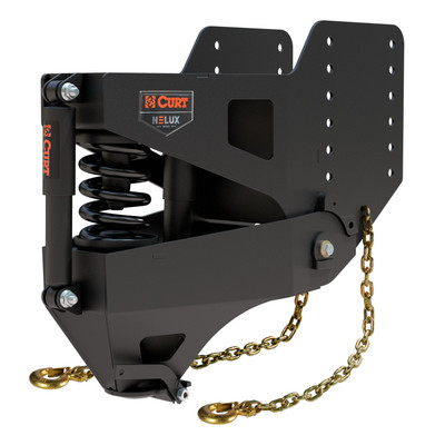 CURT 2024044576 Helux Coil-Spring Gooseneck Pin Box, 3,200 lbs. Pin Weight, 20,000 lbs. Capacity