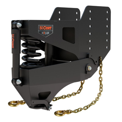 CURT 2024044576 Helux Coil-Spring Gooseneck Pin Box, 3,200 lbs. Pin Weight, 20,000 lbs. Capacity
