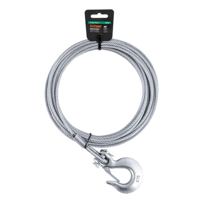CURT 25' Winch Cable with Snap Hook (4,200 lbs.) 29460