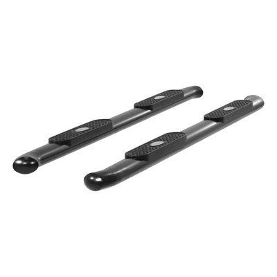 ARIES 4" Black Steel Oval Side Bars, Select Silverado, Sierra 1500, 2500, 3500 HD Step Nerf Bar Kit