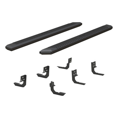 ARIES AdvantEDGE 5-1/2" x 85" Black Aluminum Side Bars, Select Dodge, Ram 1500 to 5500 Step Nerf Bar Kit