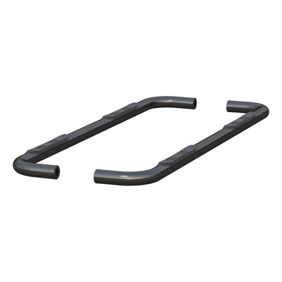 ARIES 3" Round Black Stainless Side Bars, Select Chevrolet Silverado, GMC Sierra 1500 Step Nerf Bar Kit