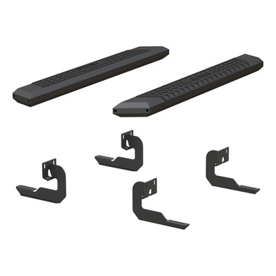 ARIES AdvantEDGE 5-1/2" x 53" Black Aluminum Side Bars, Select Ford F-150 Step Nerf Bar Kit