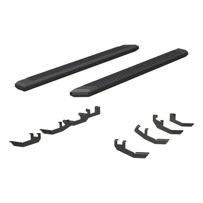 ARIES AdvantEDGE 5-1/2" x 85" Black Aluminum Side Bars, Select Honda Ridgeline Step Nerf Bar Kit