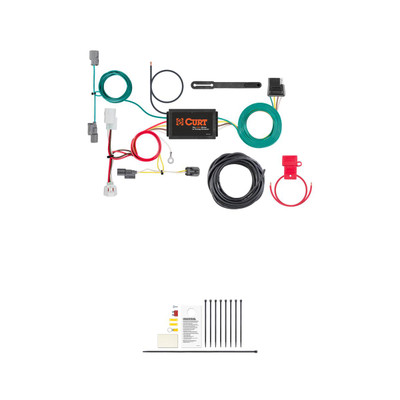 CURT Custom Wiring Harness, 4-Way Flat Output, Select Acura ILX Trailer Connector Kit
