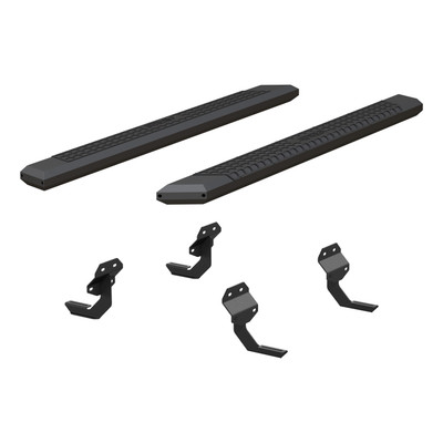ARIES AdvantEDGE 5-1/2" x 75" Black Aluminum Side Bars, Select Ford F150, F250, F350 Step Nerf Bar Kit