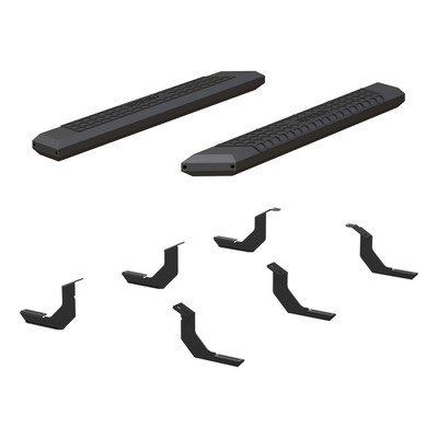 ARIES AdvantEDGE 5-1/2" x 53" Black Aluminum Side Bars, Select Toyota Tundra Step Nerf Bar Kit
