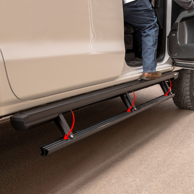 ARIES ActionTrac 83.6" Powered Running Boards, Select Jeep Gladiator Step Nerf Bar Kit