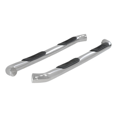 ARIES 3" Round Polished Stainless Side Bars, Select Silverado, Sierra 1500, 2500, 3500 Step Nerf Bar Kit