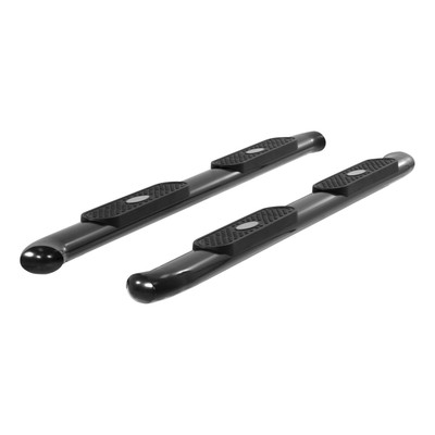 ARIES 4" Black Steel Oval Side Bars, Select Silverado, Sierra 1500, 2500, 3500 Step Nerf Bar Kit