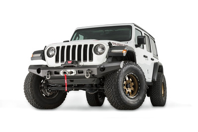 Warn 101335 Elite Series Winch Bumper Jeep JL/JT Black Steel