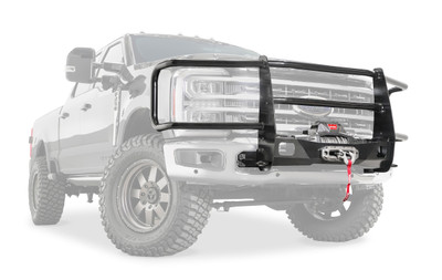 Warn 109580 Grille Guard Kit Ford Super Duty Black Steel
