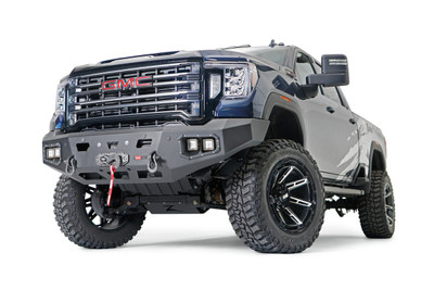 Warn 107177 Ascent HD Winch Bumper GMC 2500/3500 Black Steel
