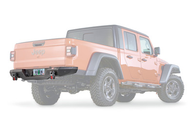 Warn 106300 Elite Rear Bumper Jeep JT Black Powder Coated Steel