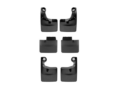 WeatherTech MudFlap No-Drill DigitalFit MudFlap Kit; Front Mid And Rear Set; Black 110134-110151-120134