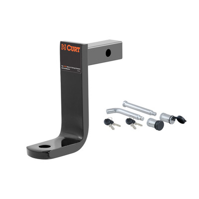 CURT Class 1 Ball Mount (1-1/4" Shank, 2,000 lbs, 6" Drop, 5-9/16" Long) Trailer Hitch Ball Mount with Channel Mount Lock (5/8" Diameter)