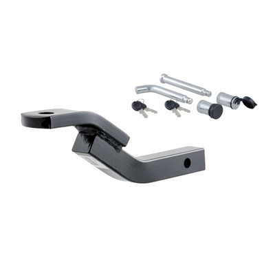 CURT 45510 Class 2 Trailer Hitch Ball Mount 3,500 lbs, 1-1/4-Inch Receiver, 3/4-Inch Hole, 3-1/8-Inch Rise with Channel Mount Lock Set (5/8" Diameter)